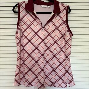 Lady Hagen Plaid Golf Tank Top